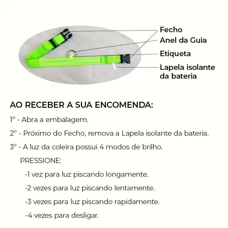 Coleira LED para Pets