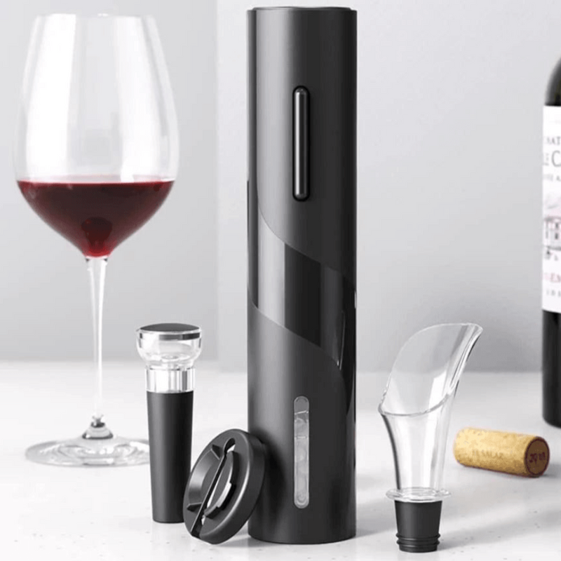 Abridor de Vinho Elétrico Automático Premium Original + 3 BRINDES GRÁTIS